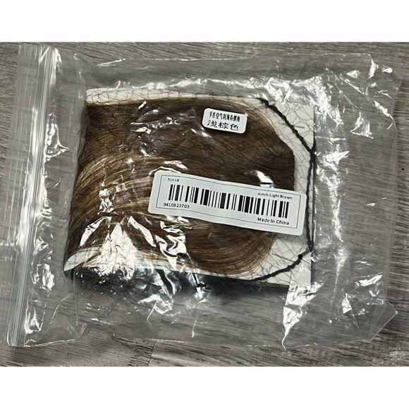 Hair Piece 4” Long Straight Hairpiece Extension Accessory Light Brown Clips - Picture 3 of 3